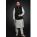  Grey Kurta Black Waistcoat With Pajama Pakistani Eid Suit