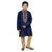 NAVY BLUE HEAVILY EMBROIDERED KURTA SET AND PYJAMA READY MADE BOYS SUIT