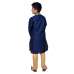 NAVY BLUE HEAVILY EMBROIDERED KURTA SET AND PYJAMA READY MADE BOYS SUIT