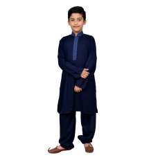 NAVY BLUE READY MADE BOYS WEAR SHALWAR KAMEEZ 