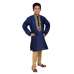 NAVY BLUE HEAVILY EMBROIDERED KURTA SET AND PYJAMA READY MADE BOYS SUIT