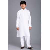 WHITE KIDS SHALWAR KAMEEZ SUIT