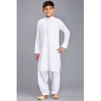WHITE PAKISTANI DESIGNER BOYS WEAR SHALWAR KAMEEZ
