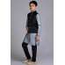GREY AND BLACK CHILDREN SHALWAR KAMEEZ WAISTCOAT SUIT