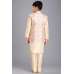 CREAM AND GOLD NEHRU JACKET, KURTA AND PAJAMA BOYS WEAR EID SUIT