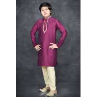 PLUM & BEIGE VIBRANT READYMADE KURTA PYJAMA