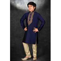 NAVY BLUE ETHNIC PAKISTANI BOYS READYMADE KURTA PAJAMA