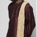 WINE SILK INDIAN FESTIVE WEAR KURTA PYJAMA