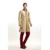 GOLD AND MAROON SLEEK KURTA AND PAJAMA INDIAN MEN'S WEAR 