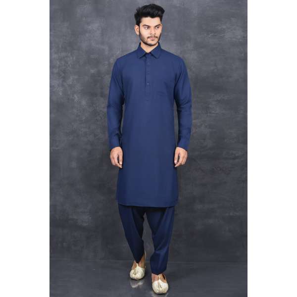 NAVY BLUE READYMADE GENTS KURTA SALWAR