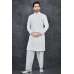 BRILLIANT WHITE CHIKENKARI KURTA AND SHALWAR MEN'S SUIT