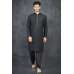 Black Eid Kurta Mens Salwar Kameez Readymade  Suit