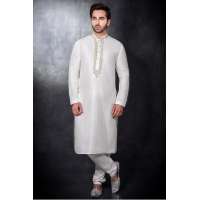White Kurta Pakistani Mens Wedding Eid Salwar Suit