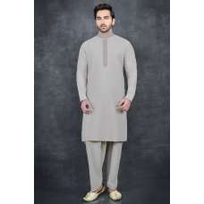 Mens Kurta Grey Salwar Suit  Readymade Designer Menswear