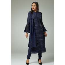 NAVY BLUE DESIGNER PARTY WEAR CHURIDAR SUIT