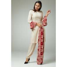 BEIGE PETITE SIMPLE SUMMER SALWAR KAMEEZ SUIT