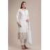 DELICATE WHITE STRAIGHT CUT SALWAR KAMEEZ SUIT