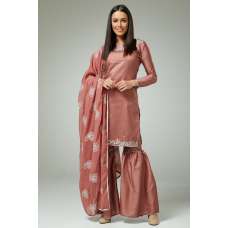 ROSE PINK PARTY STYLE GHARARA DRESS