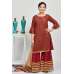 Maroon Indian Designer Sequin Work Girl Party Gharara Suit