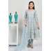 Light Blue Indian Designer Girl Embroidered Frock Style Dress