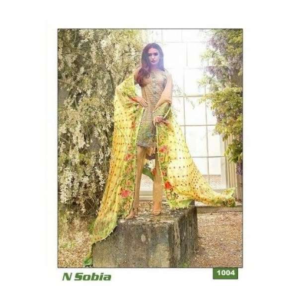 GREEN SOBIA N STYLE READYMADE  PAKISTANI SUIT