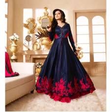 NAVY BLUE MAISHA MASKEEN SEEP WEDDING WEAR ANARKALI SUIT