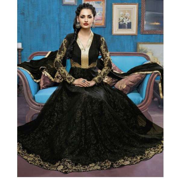 Bela Black Colour Anarkali Suit
