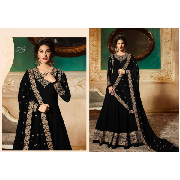 Black Indian Party Dress Maxi Gown