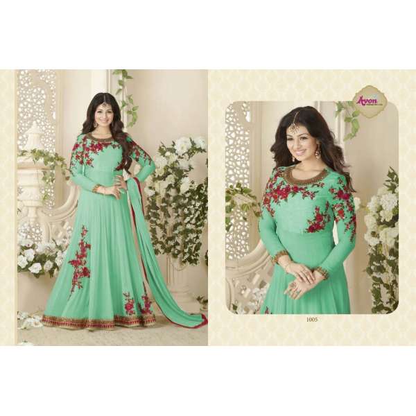 Aqua Marine Bollywood Anarkali Gown