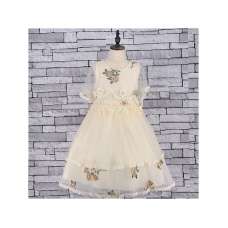GIRLS CREAM GLITTER CAPE DRESS (3-13 YEARS)