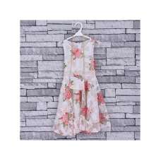 GIRLS BRILLIANT WHITE RED FLORAL MIDI DRESS SET (4-14 YEARS)