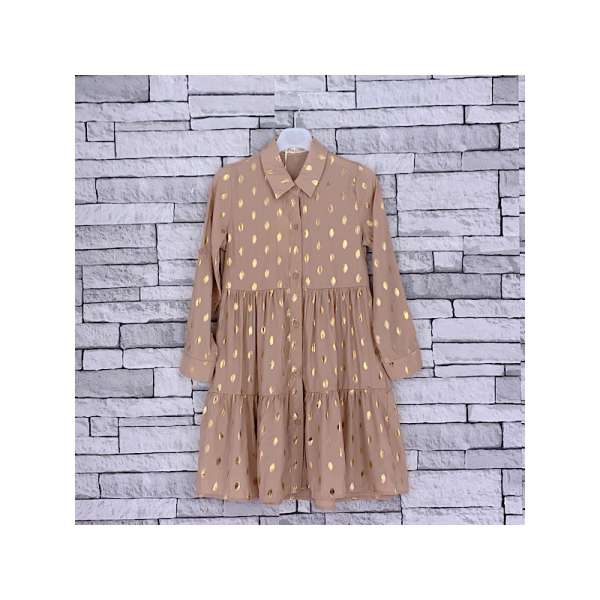 GIRLS MOCHA SHIRT DRESS (4-14 YEARS)