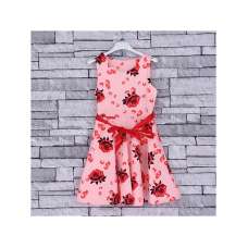 GIRLS PINK ROSE PRINT SKATER DRESS (4-14 YEARS)
