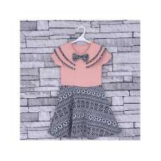 GIRLS SALMON AZTEC SKATER DRESS (2-12 YEARS)