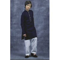 NAVY BLUE BOYS KURTA PAJAMA SET