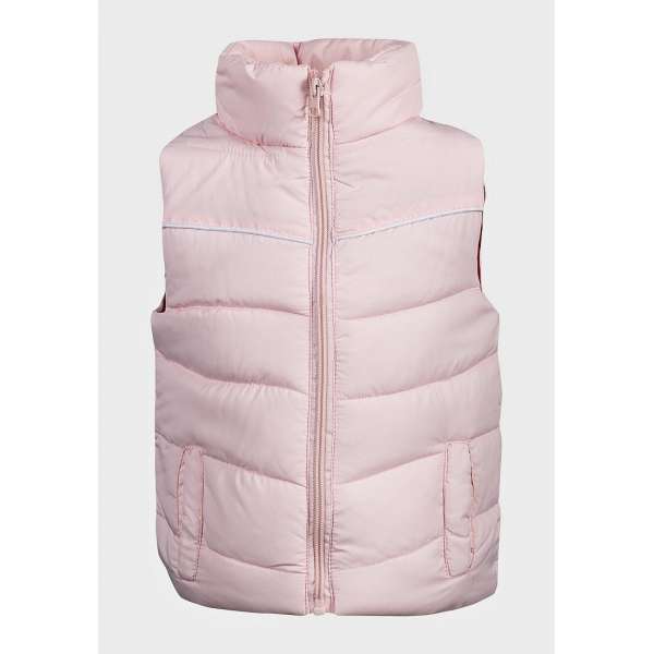 Girls Baby Pink Padded Gilet Jacket