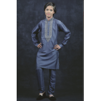 GREY CHILDREN READYMADE BOYS EID KURTA SHALWAR