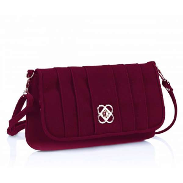 Purple Suede Fashion Handbag