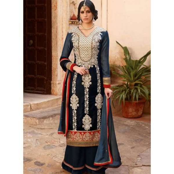Black Indian Eastern Stylish Velvet Lehenga