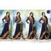 GL3801 Blue GLOSSY MALAIKA ARORA ANARKALI DRESS