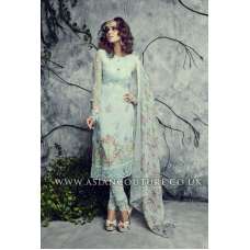Sky Blue Indian Pakistani Georgette Churidar Party Wear Suit 
