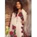 WHITE ROSE MOTIF FOX GEORGETTE PAKISTANI DESIGNER SUIT
