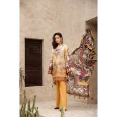 Mustard Printed & Embroidered Lawn Readymade Suit