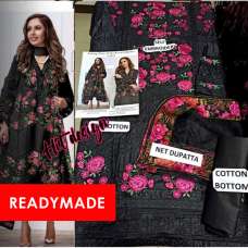 Black Heavy Embroidered Pakistani Style Readymade Suit