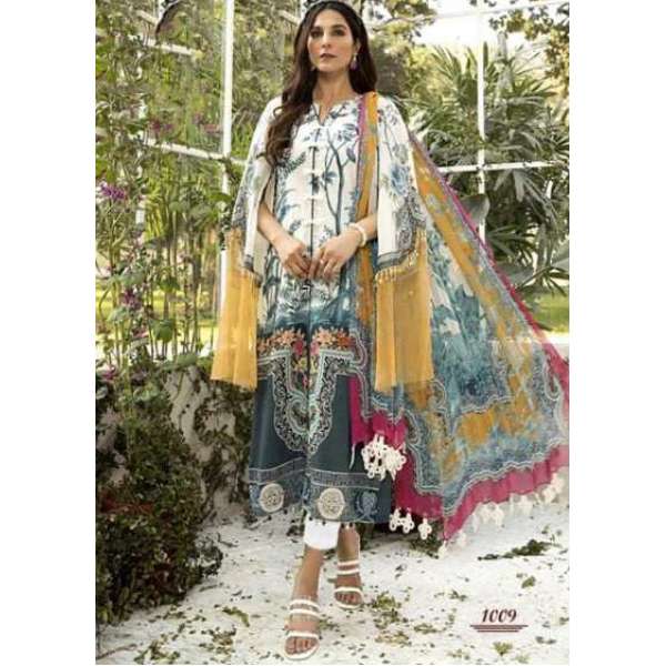 Multicolour Printed Summer Lawn Cotton Salwar Suit