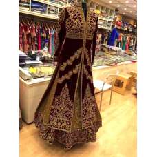 Heavy Indian Velvet Wedding Reception Lehenga