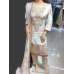 Cream Pakistani Designer Readymade Embroidered Lawn Salwar Kameez