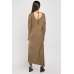 BROWN LOOSE JERSEY KAFTAN DRESS