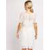 Brilliant White Designer Knitted Lace Dress