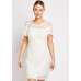 Brilliant White Designer Knitted Lace Dress